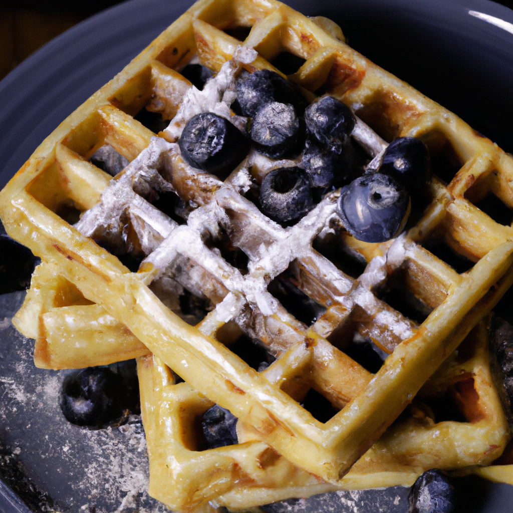 Cornmeal Blueberry Waffles