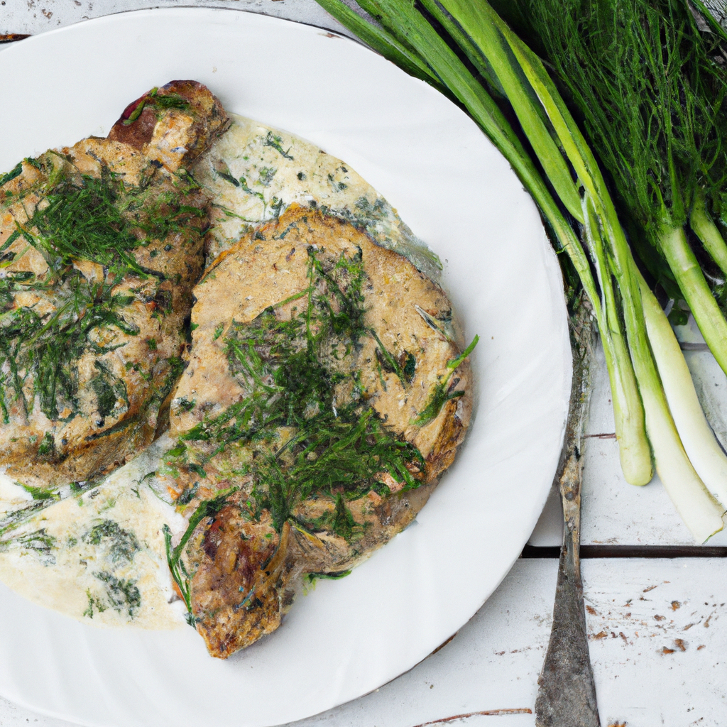 Dilled Pork Cutlets