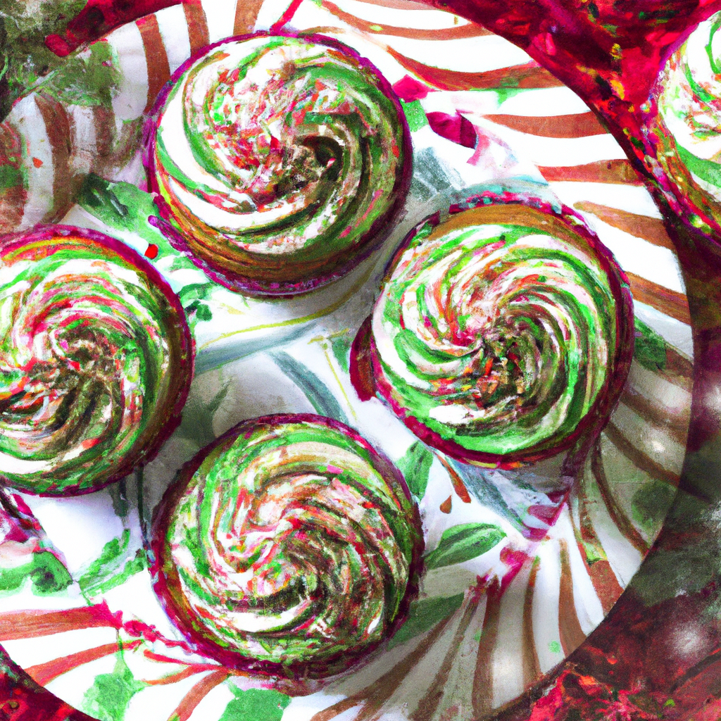 Red And Green Marble Cupcakes