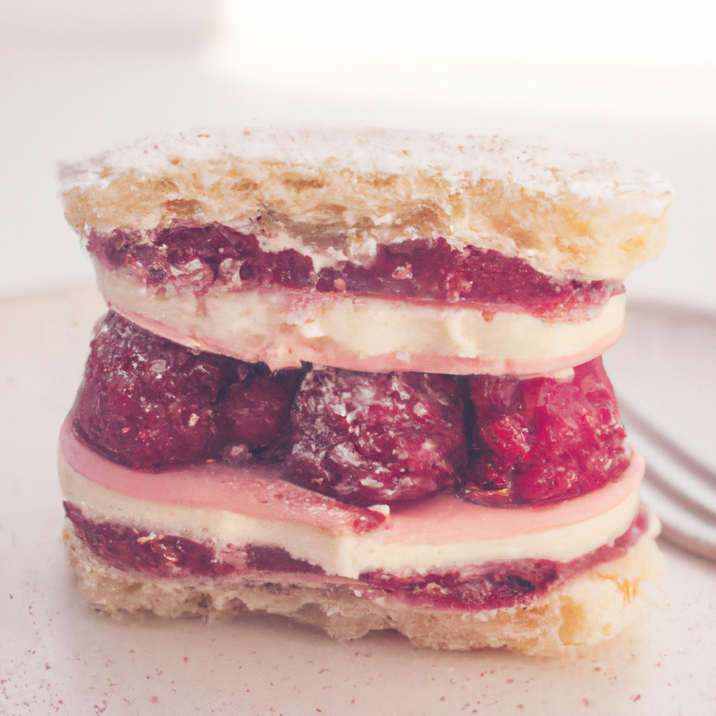 Raspberry Macaroon Dessert