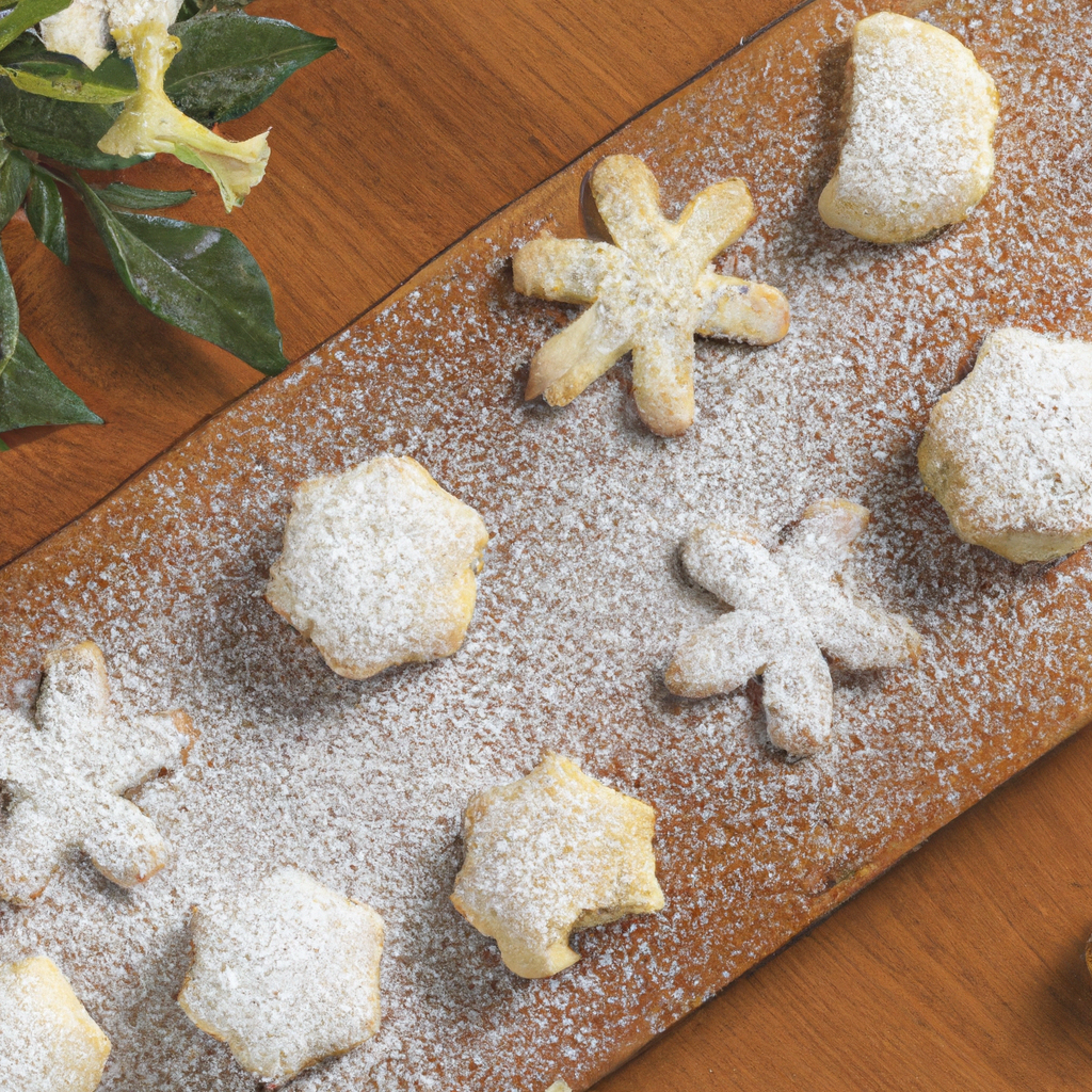 Butterpl&auml;tzchen Mit Puderzucker Butter Cookies With Powdered Sugar