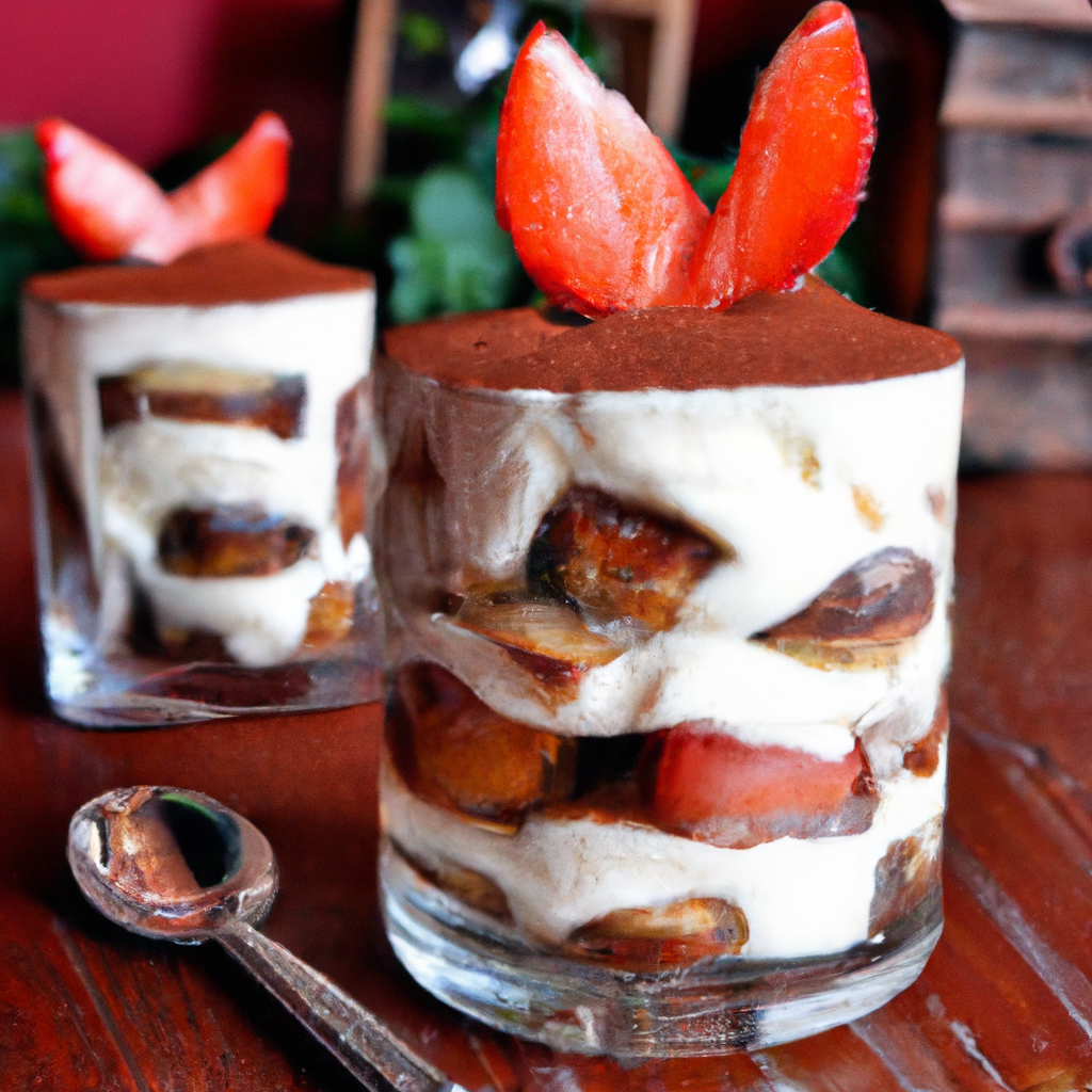 Strawberry Coffee Cookie Tiramisu No Bake Dessert