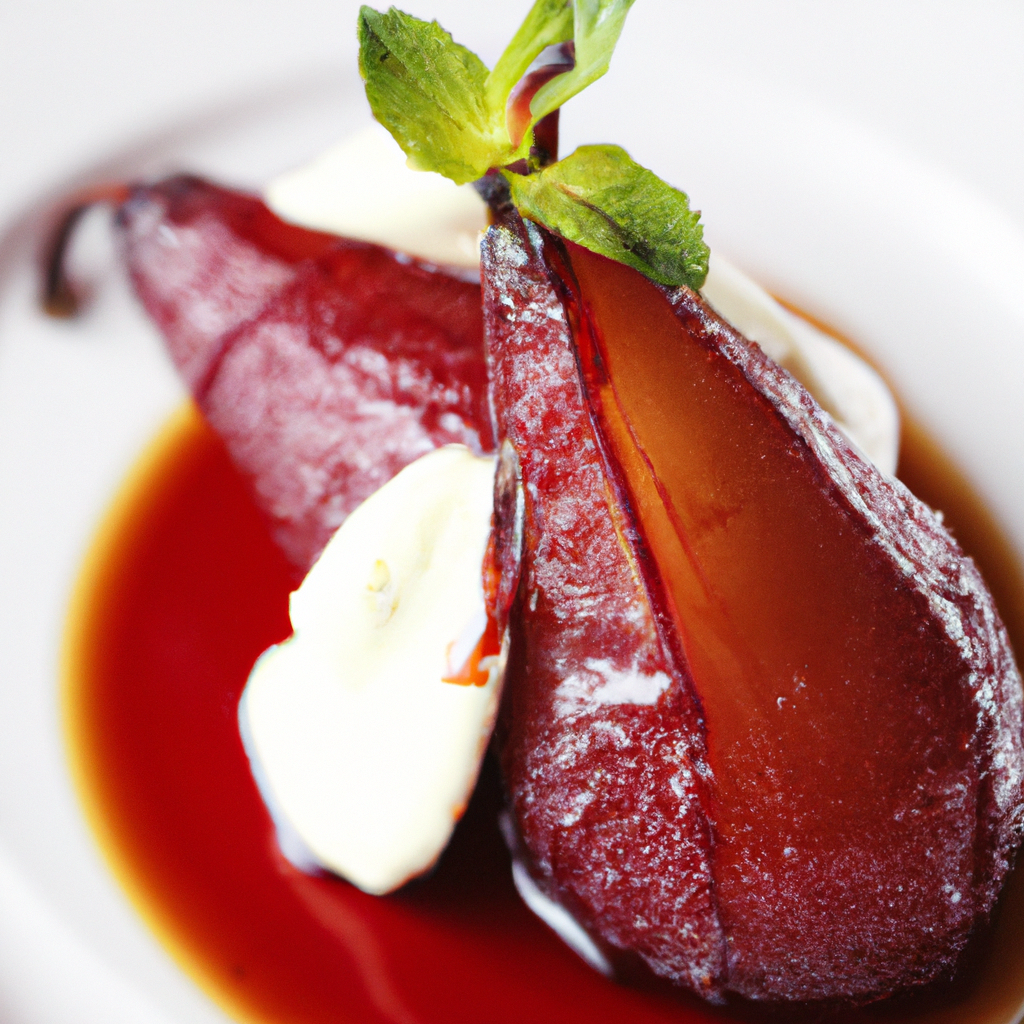 Lingonp&auml;ron Lingonberry Poached Pears