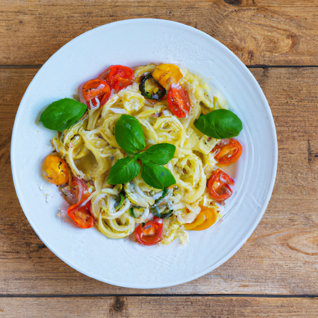 Vegetable Pasta With Olive Oil And Garlic