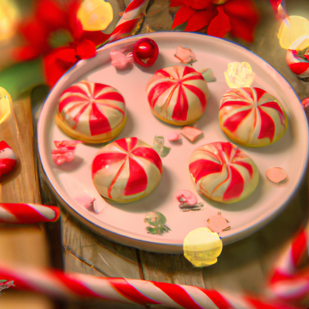 Candy Cane Blossom Cookies