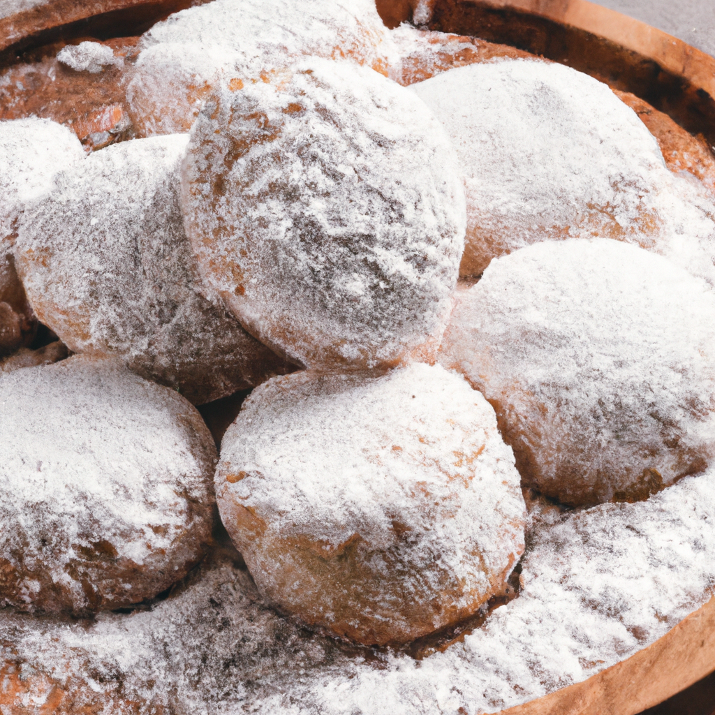 Kourabiedes Almond Shortbread Cookies Dusted With Powdered Sugar
