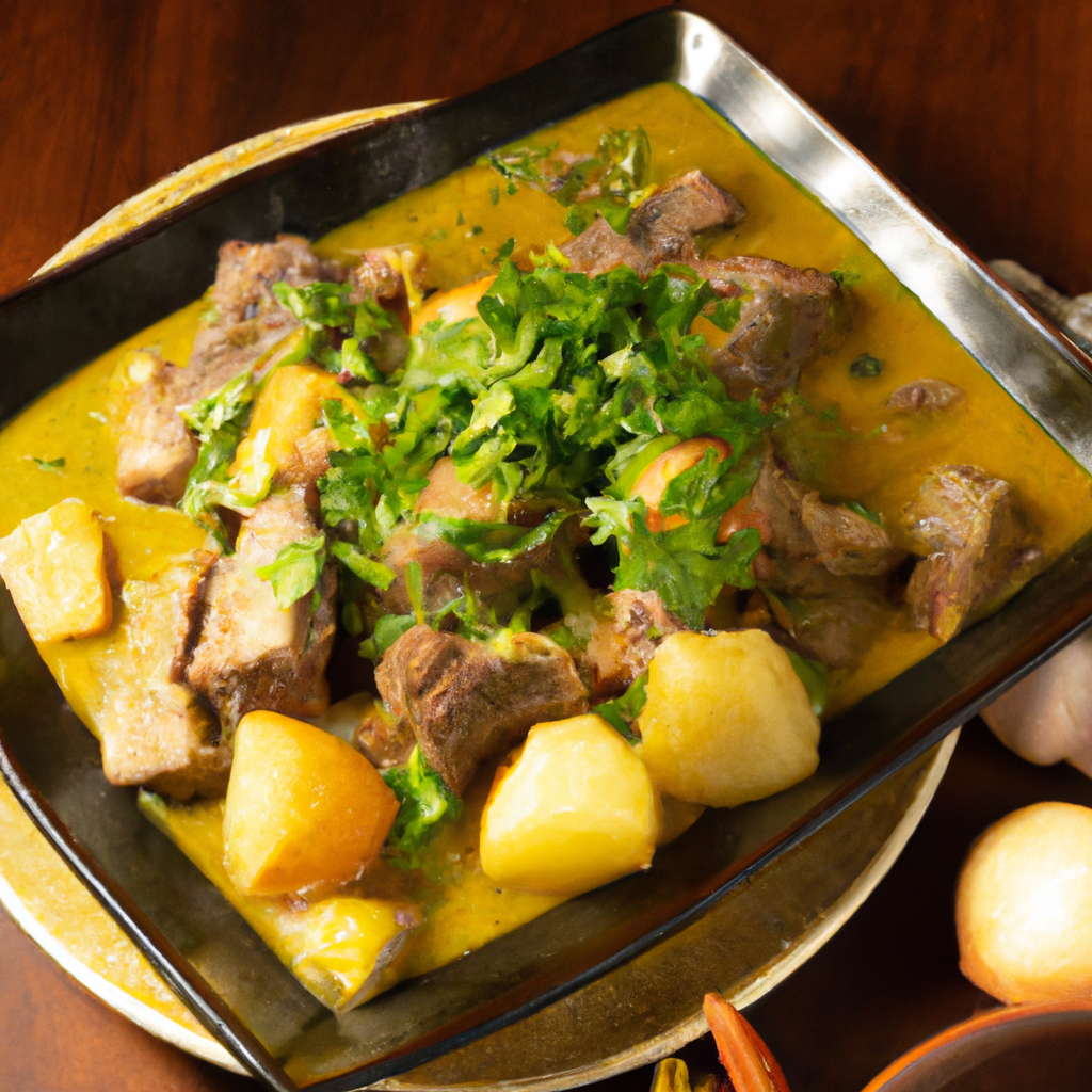 Carne Con Chile Verde Y Papas