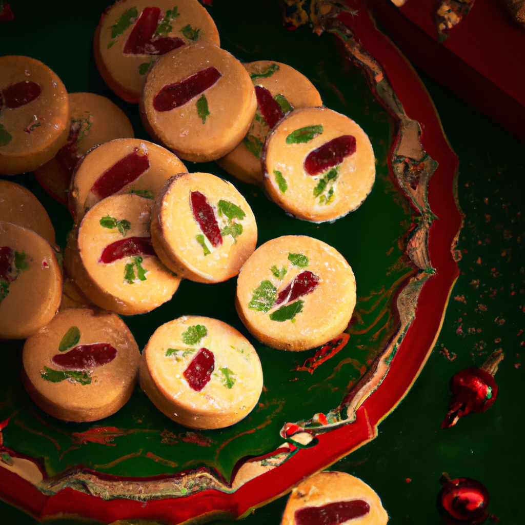 Cherry Almond Shortbread Cookies