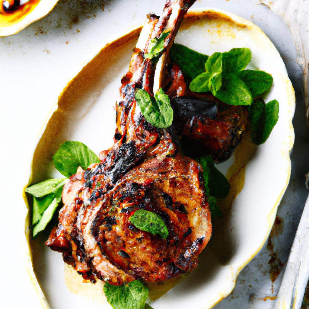 Roast Lamb Provencal With Mint Gravy