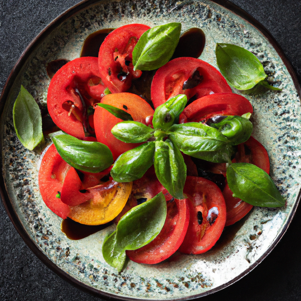 Summer Food Tomato And Red Pepper Salad