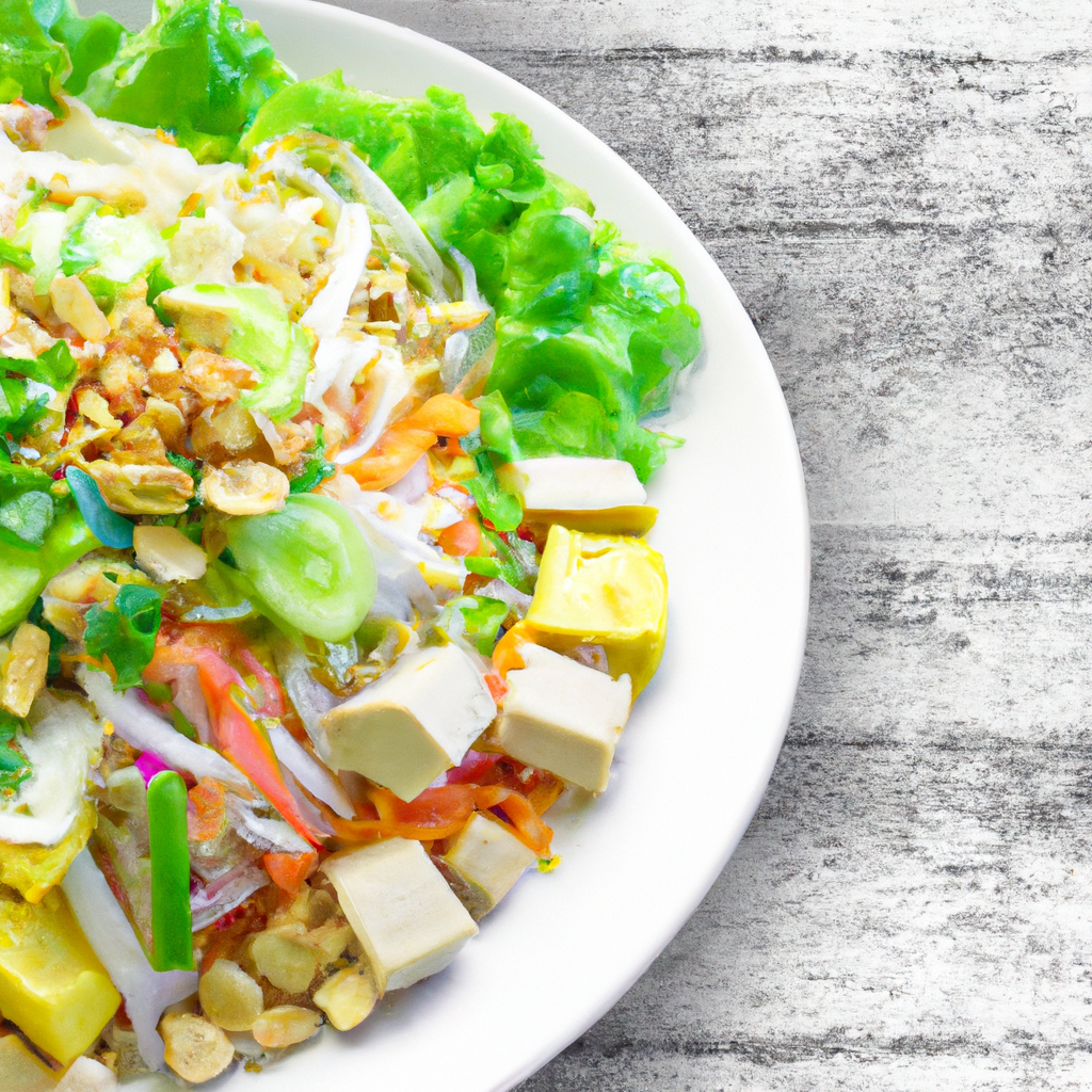 Vietnamese Noodle Salad With Tofu And Vegetables