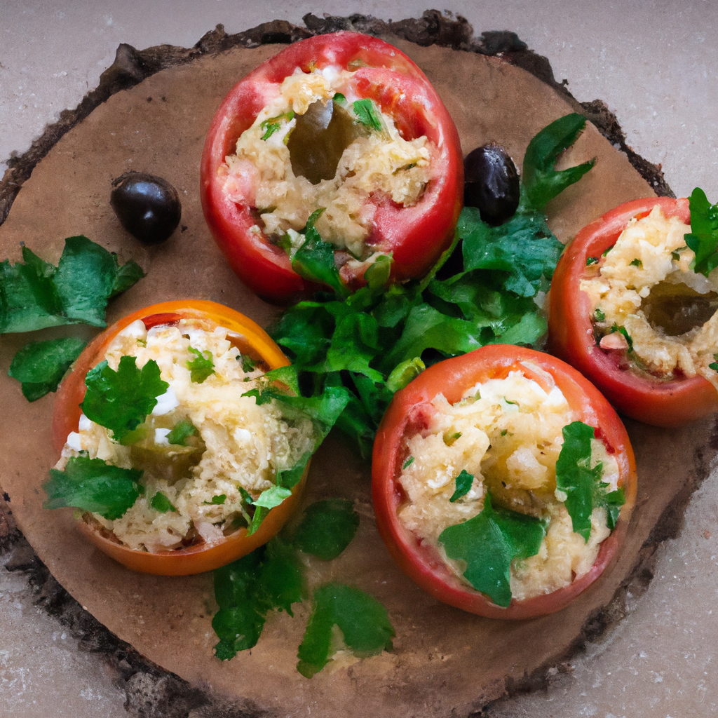 Couscous And Olive Stuffed Tomatoes