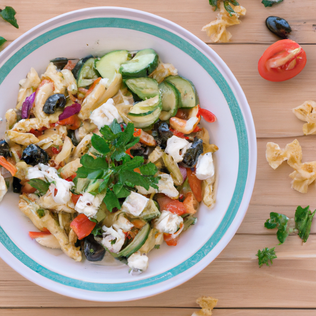 Greek Veggie Pasta Salad