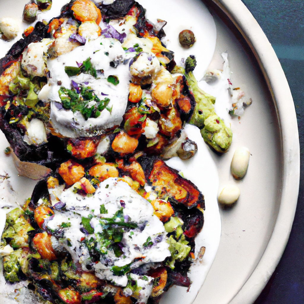 Grilled Cauliflower And Black Bean Tostadas