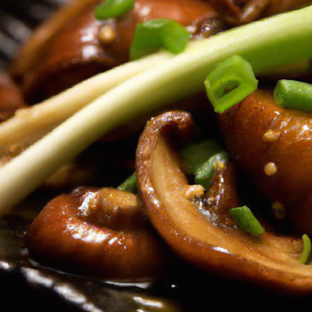 Grilled Miso Glazed Mushrooms