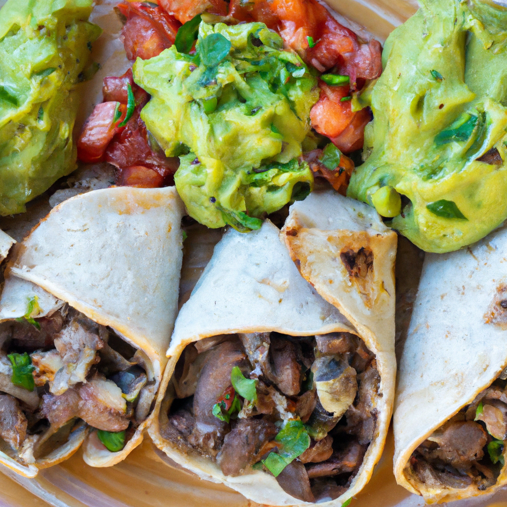 Mushroom And Black Bean Burritos