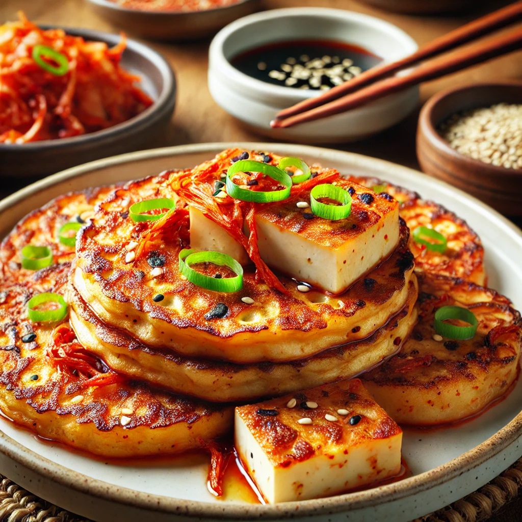 Tofu Kimchi Jeon Pancakes
