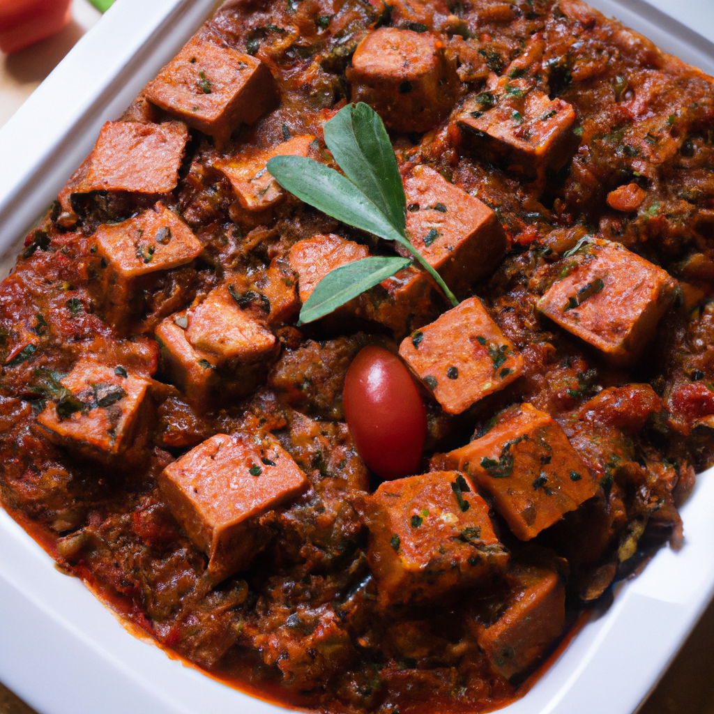Tofu In Tomato Sauce Dau Hu Sot Ca