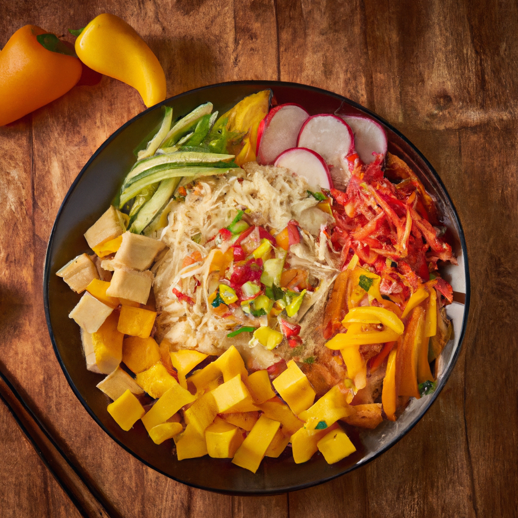 Tofu And Mango Rice Noodle Salad