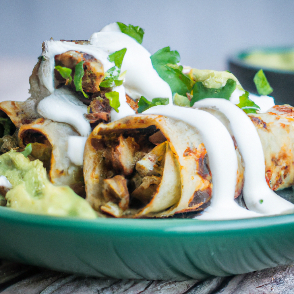 Mushroom And Poblano Burritos