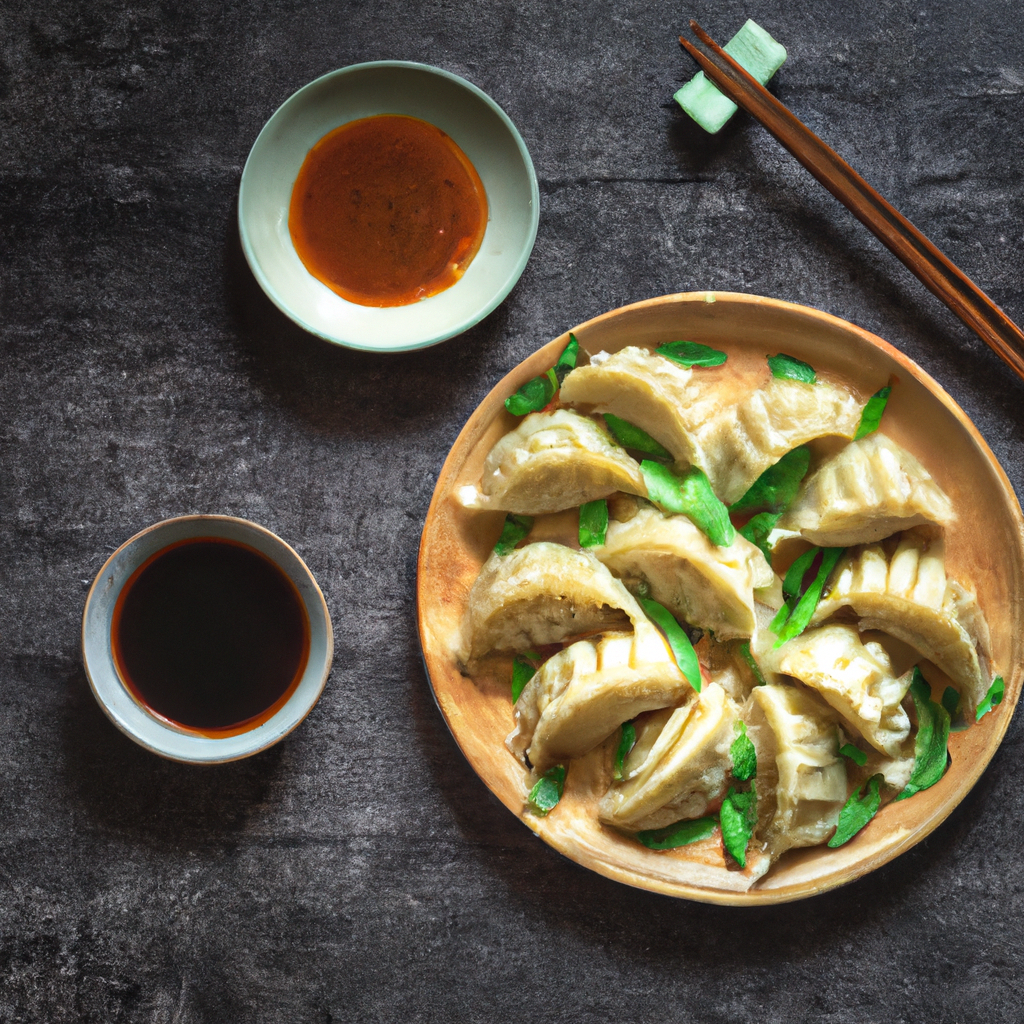 Vegetable Dumplings With Soy Ginger Sauce