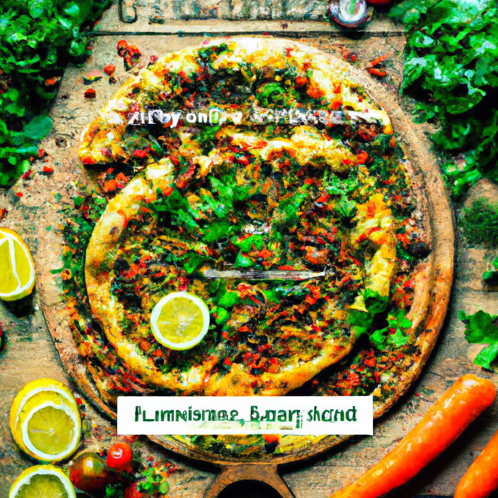Vegetarian Turkish Pizza Lahmacun