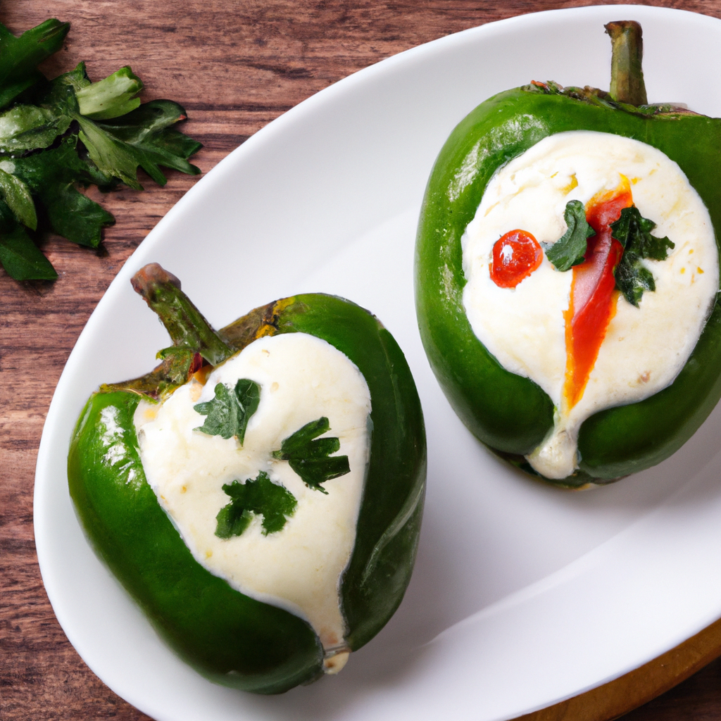 Pimientos Verdes Rellenos Stuffed Green Peppers