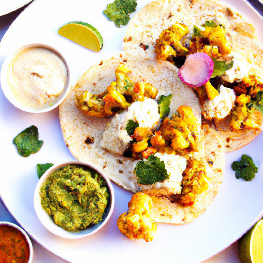 Roasted Cauliflower And Spinach Tacos