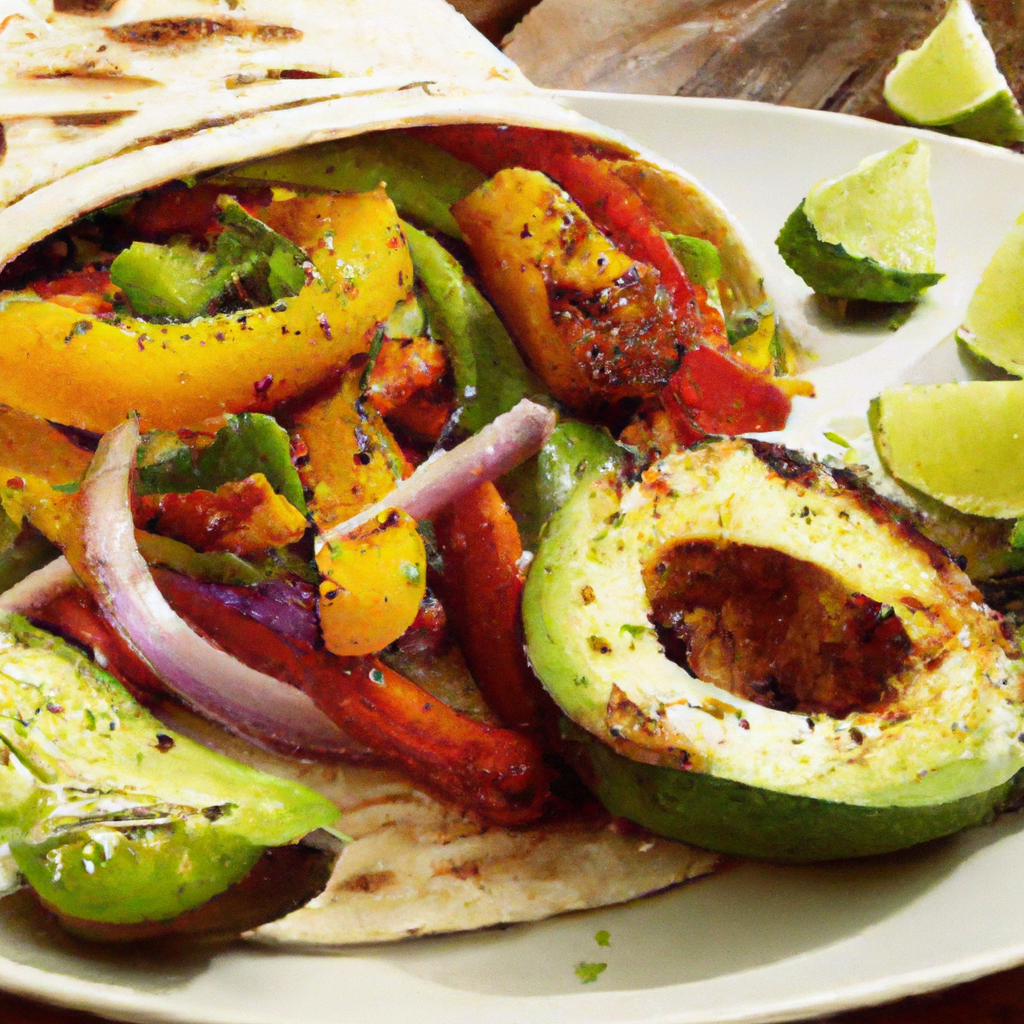 Roasted Veggie And Avocado Fajitas