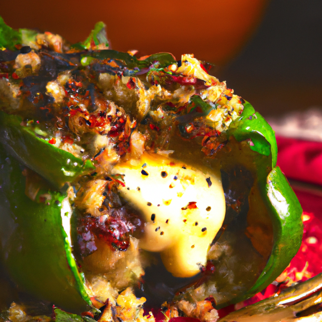 Grilled Poblano Peppers Stuffed With Quinoa