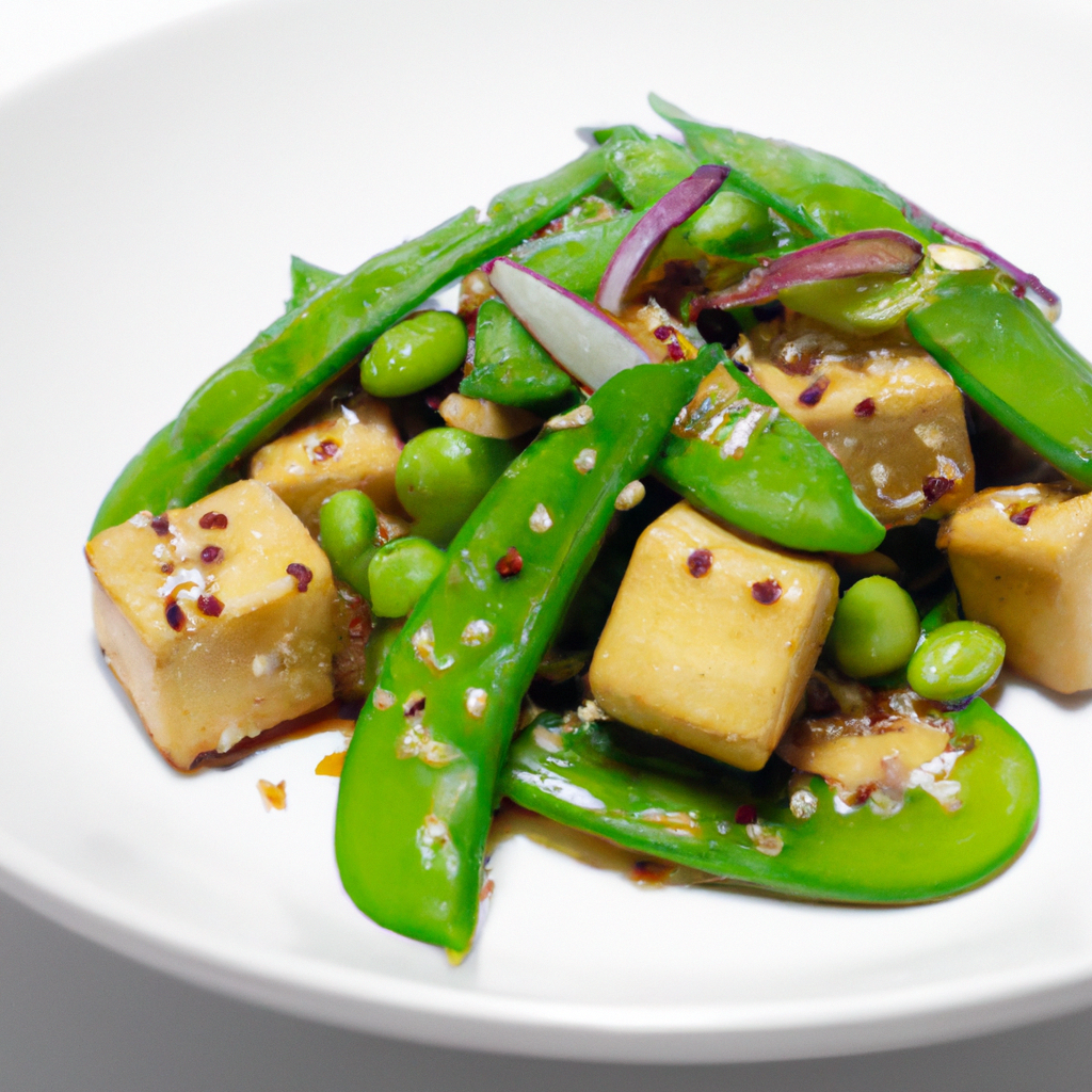 Stir Fried Snow Peas And Tofu