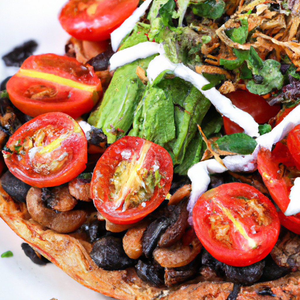 Mushroom And Black Bean Tostadas