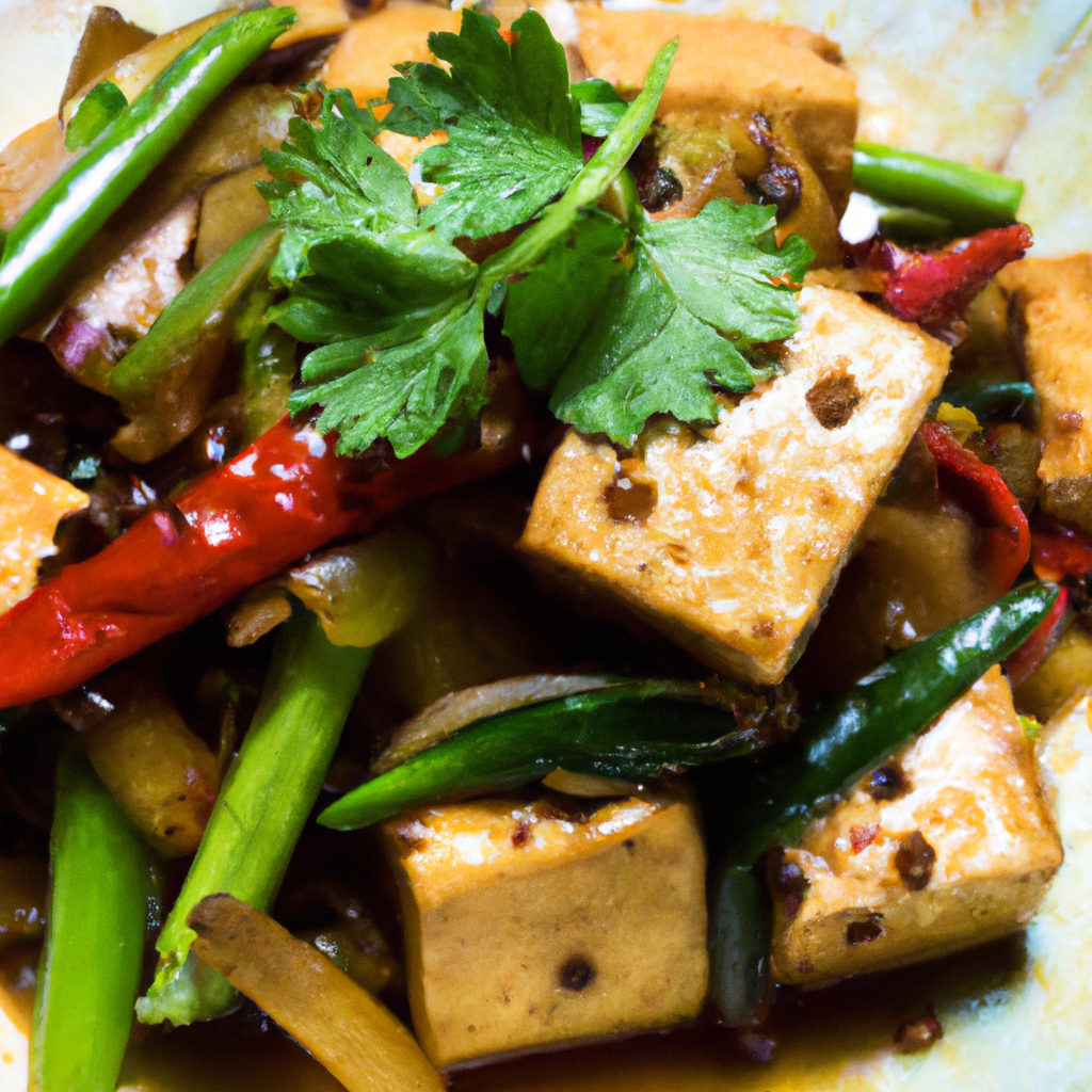 Vietnamese Stir Fried Tofu With Lemon Grass
