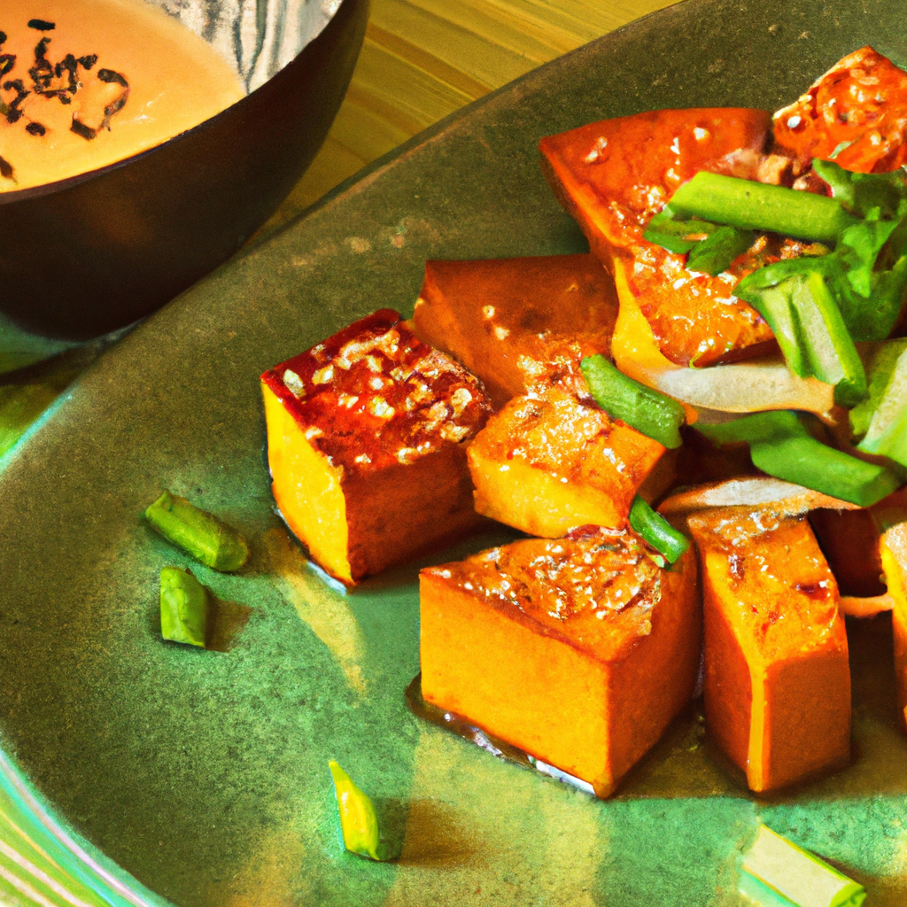 Miso Glazed Kabocha And Tofu