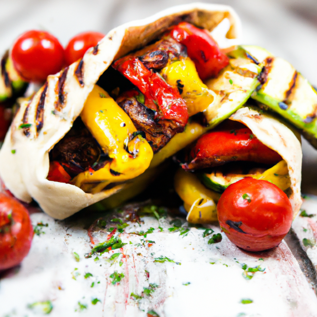 Grilled Vegetable And Halloumi Wrap