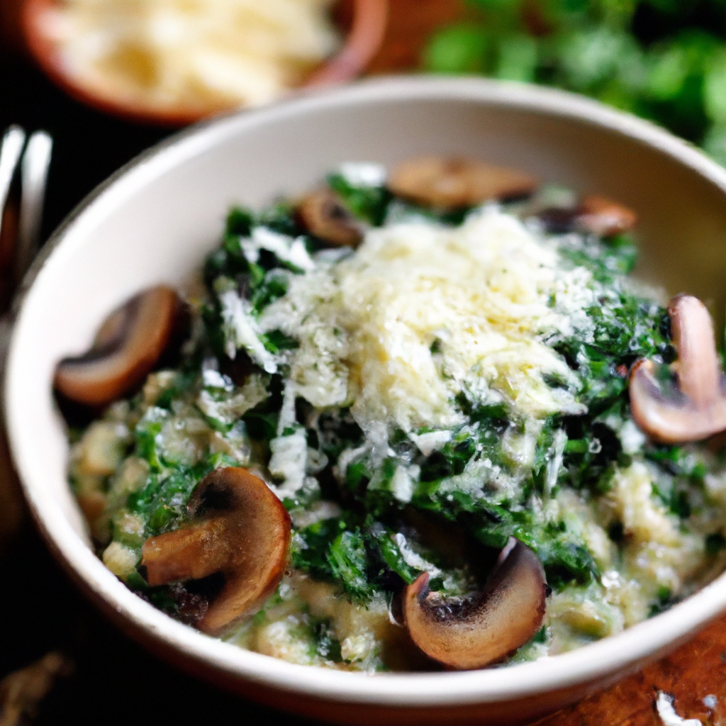 Mushroom And Spinach Risotto