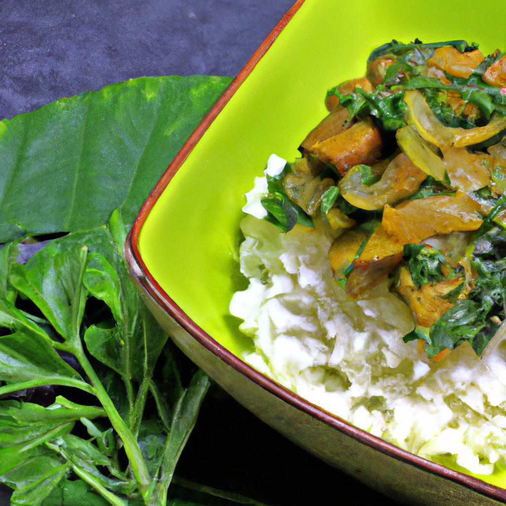 Callaloo And Mushroom Rice