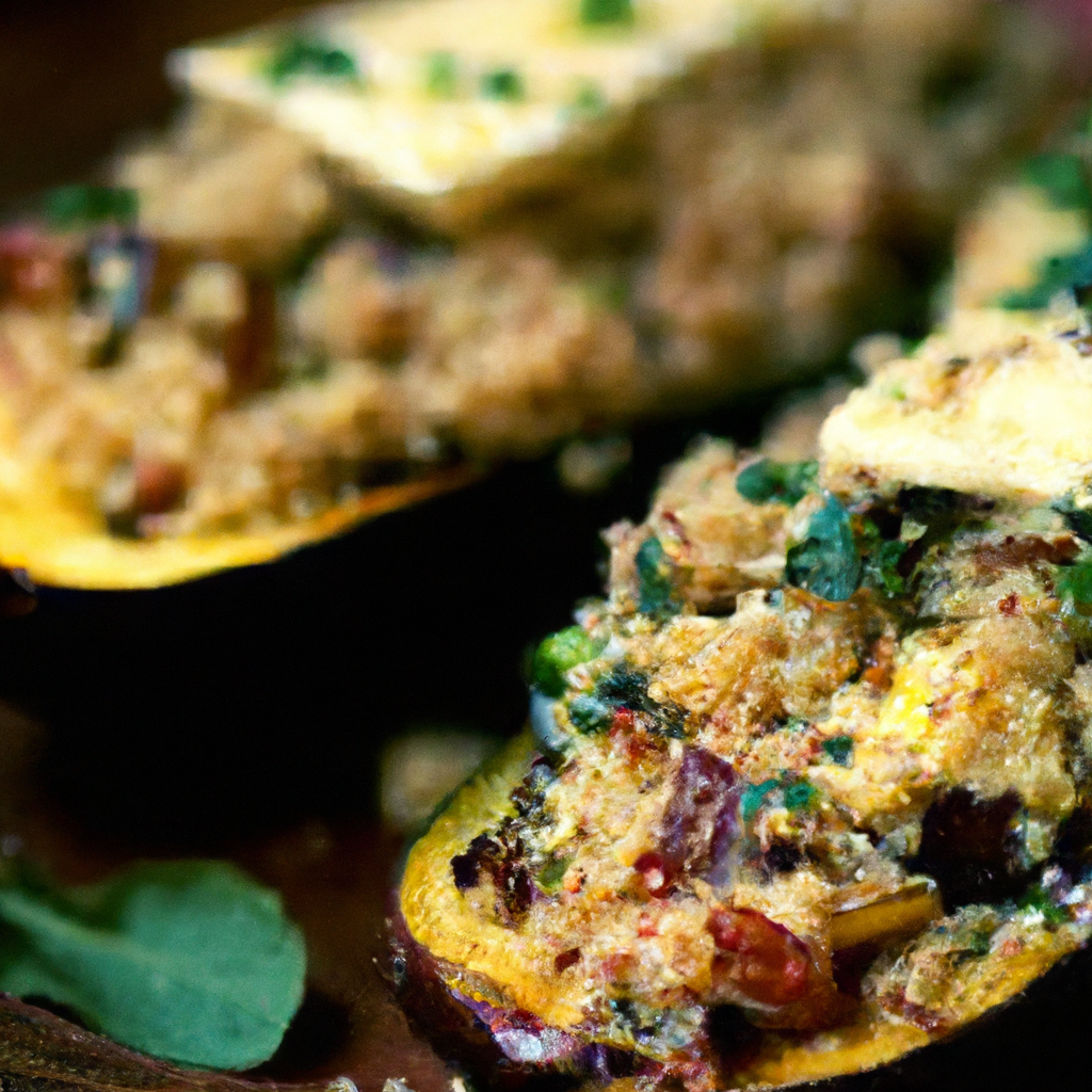 Quinoa Stuffed Eggplant