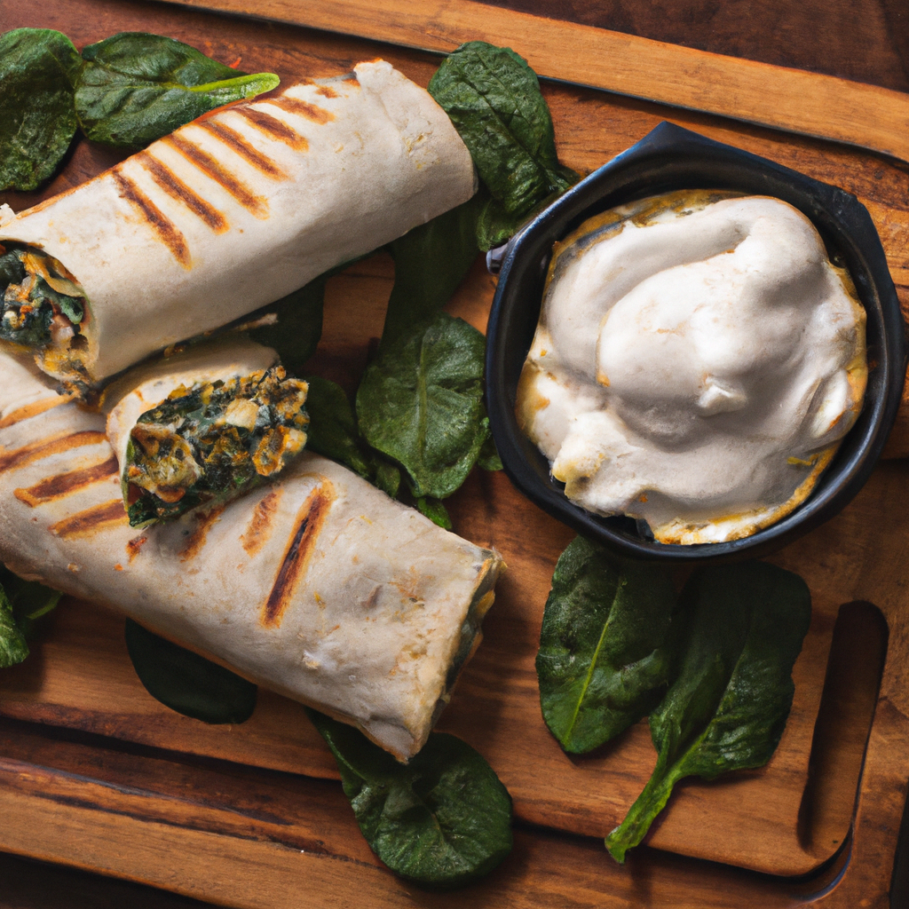 Roasted Poblano And Spinach Burritos