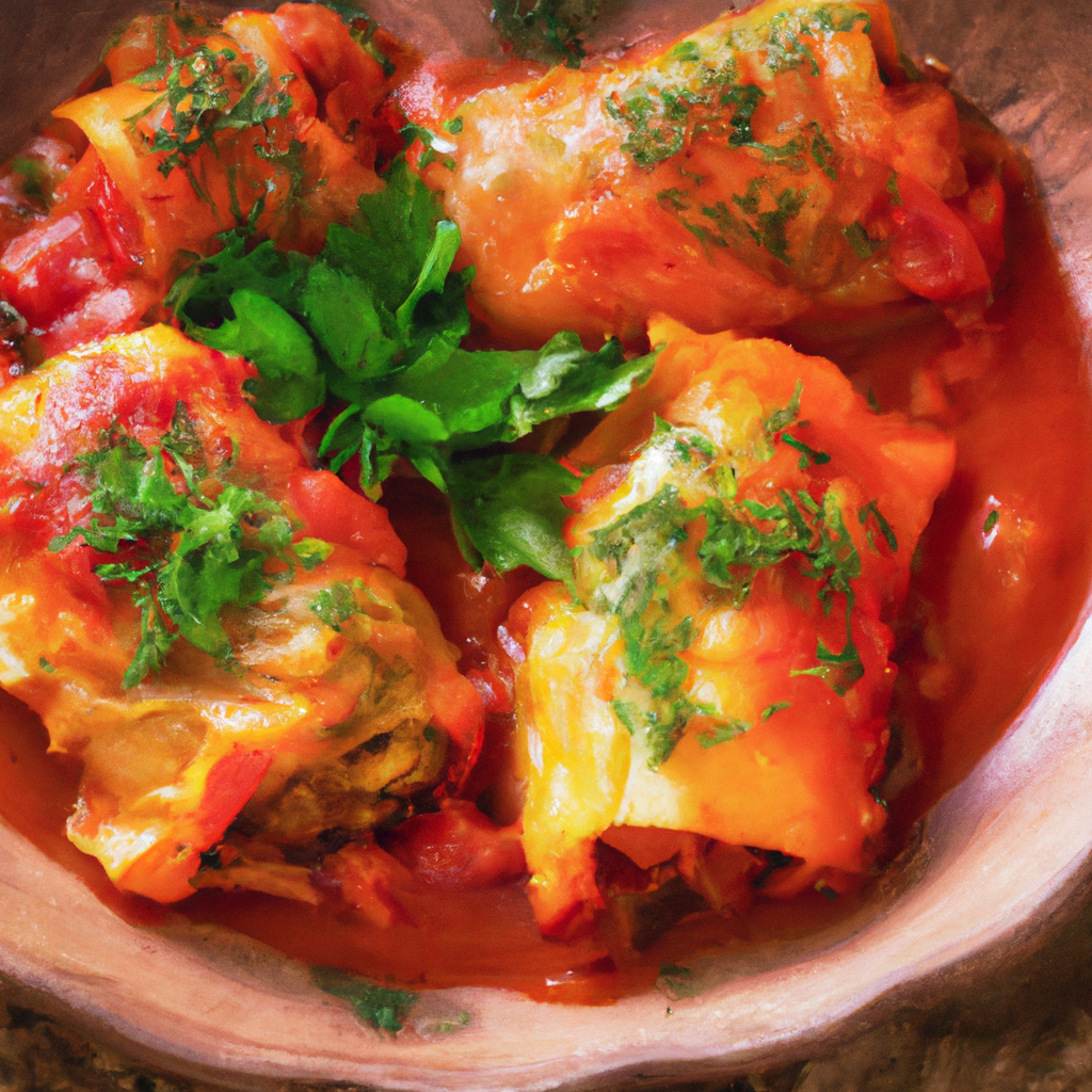 Greek Style Stuffed Cabbage Leaves