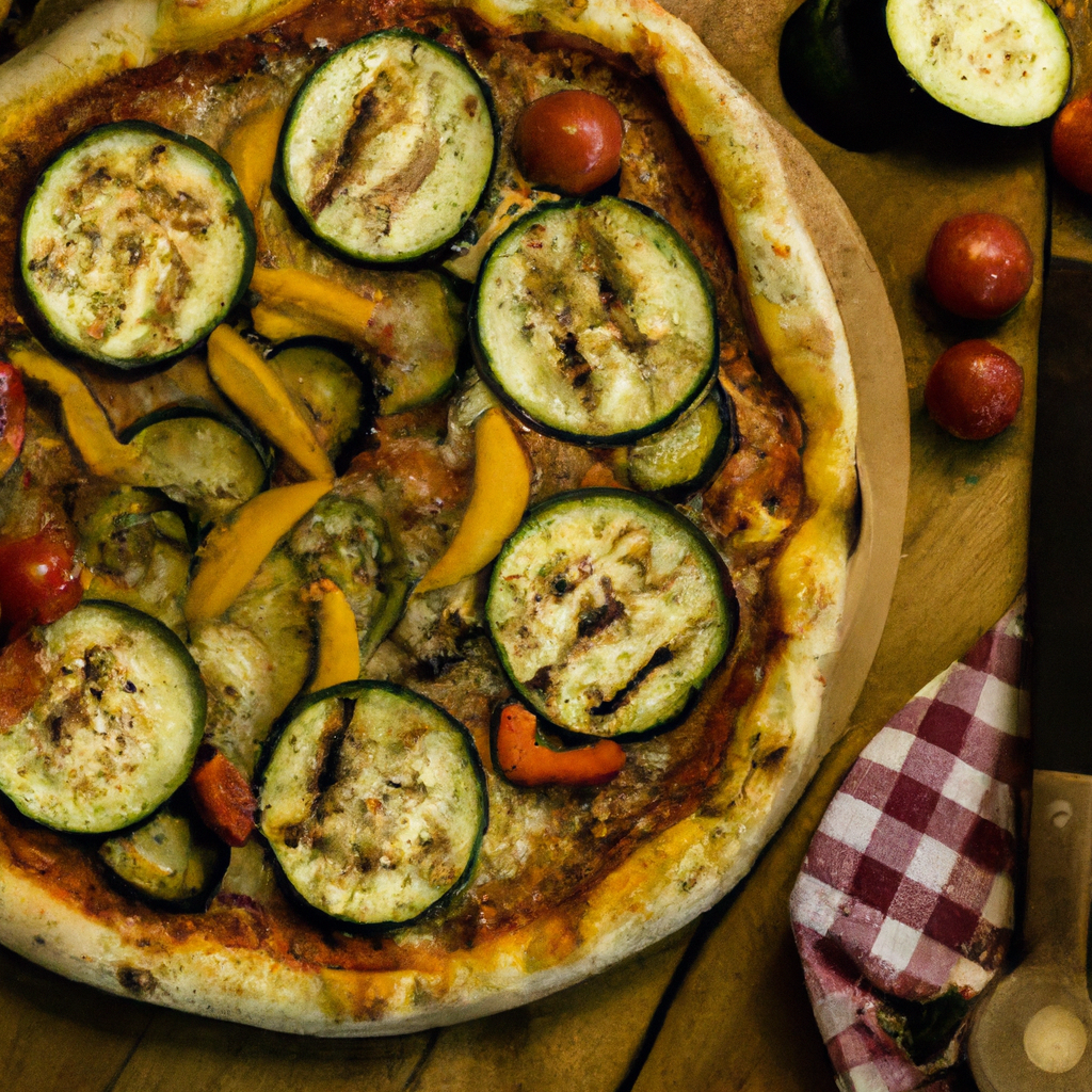 Grilled Vegetable And Pesto Pizza