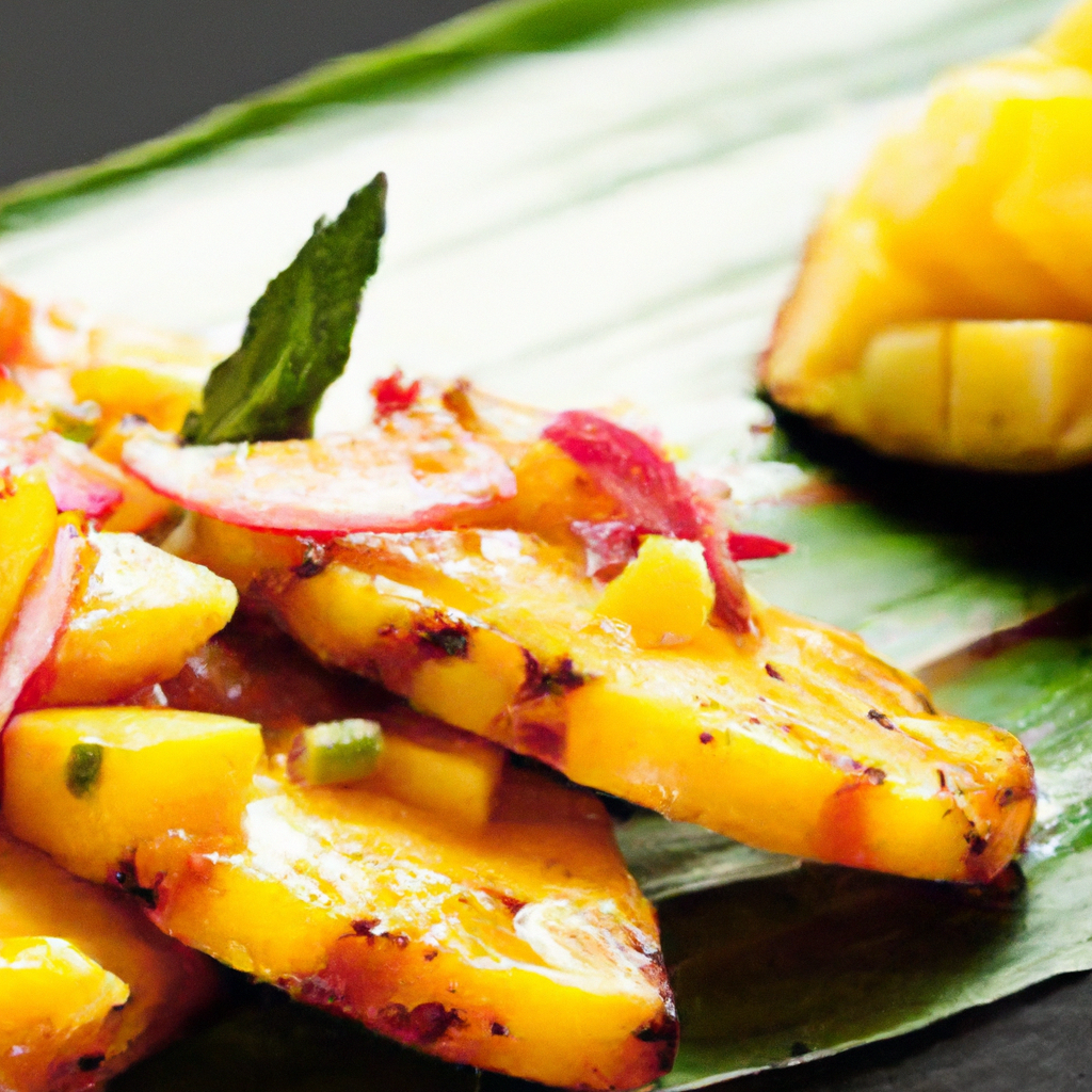 Grilled Pineapple With Mango Salsa