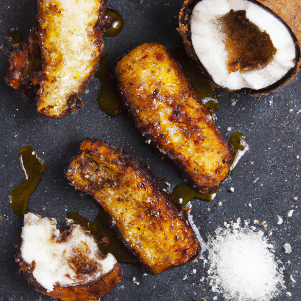 Grilled Coconut Crusted Plantains