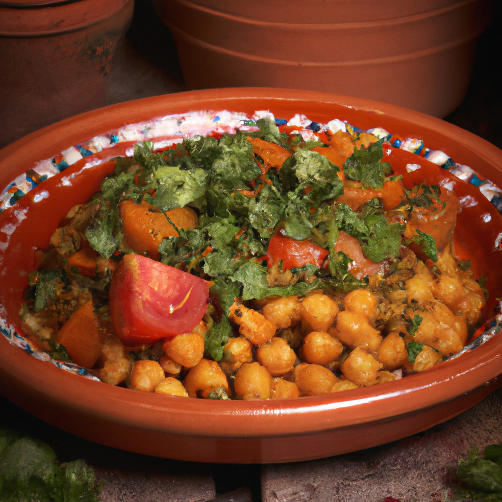 Vegetarian Moroccan Tagine With Chickpeas