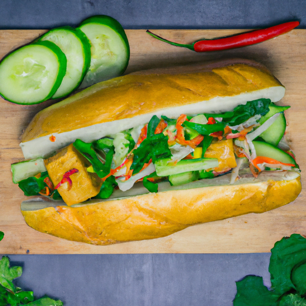 Vietnamese Tofu Banh Mi With Sriracha Sauce