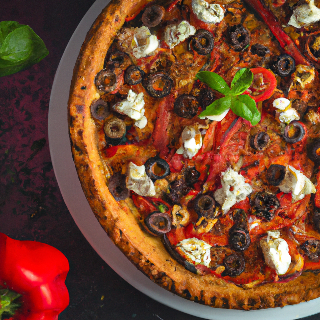 Roasted Red Pepper And Olive Tart