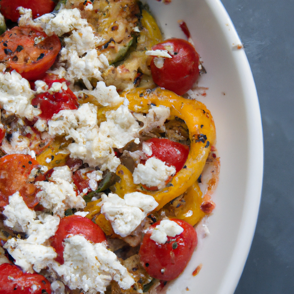 Roasted Vegetables With Garlic And Feta