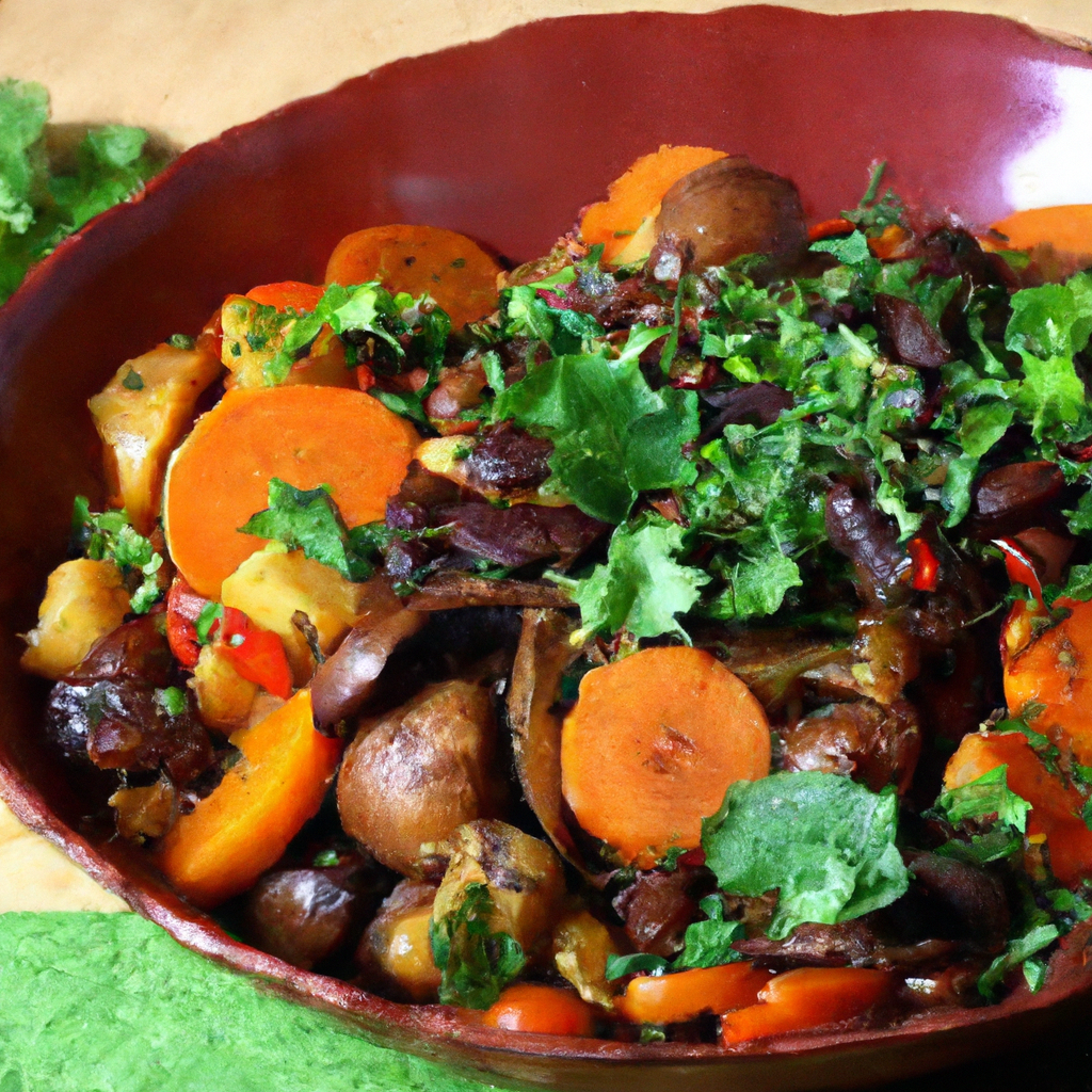 Atkilt Bet Enguday Vegetables With Mushrooms