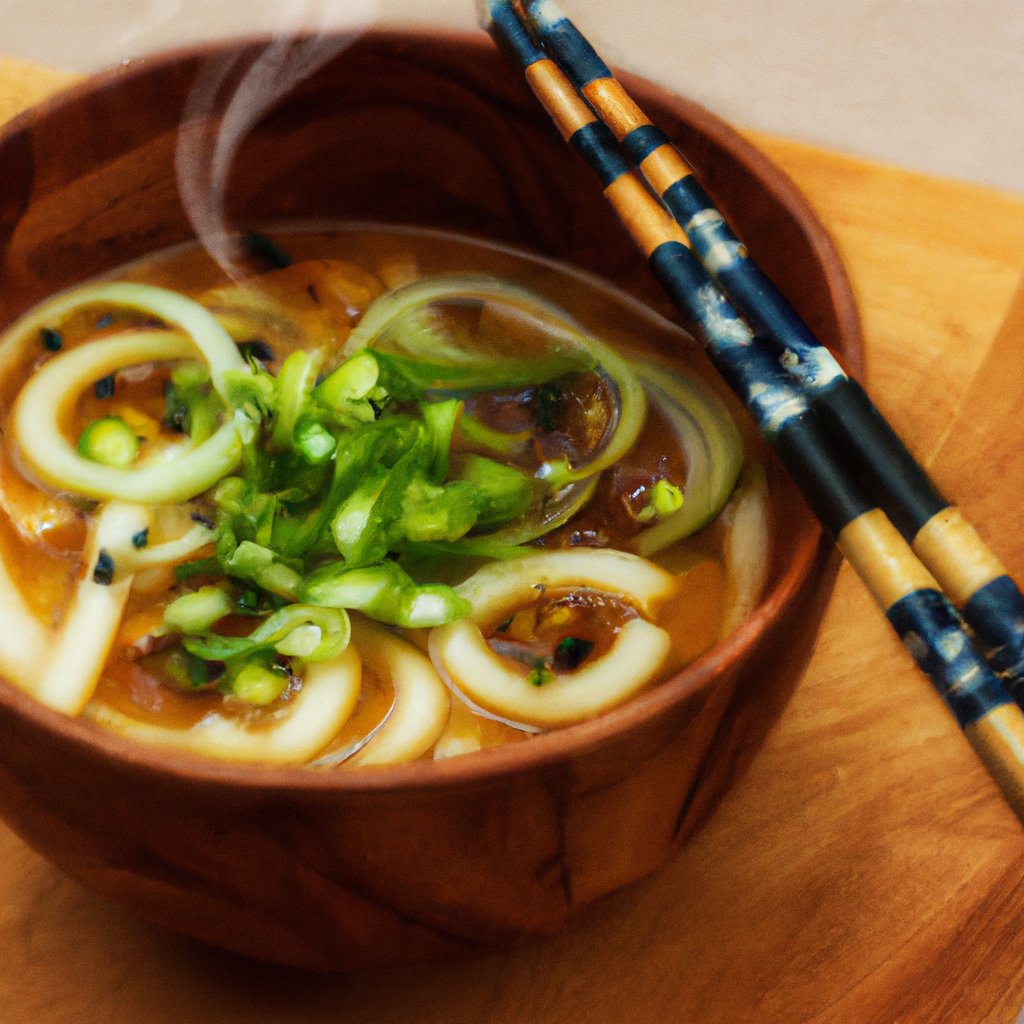 Vegetarian Udon Noodle Soup