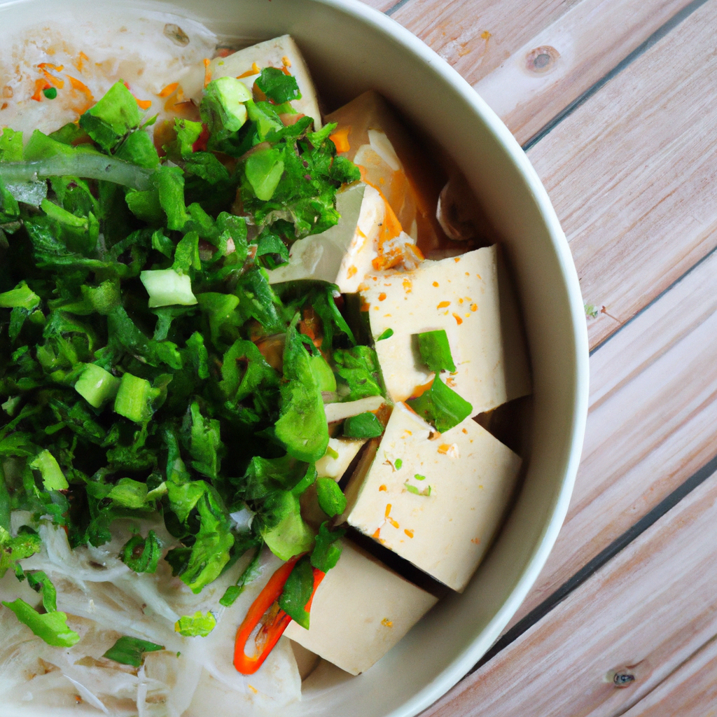 Vietnamese Lemon Grass Tofu Vermicelli Bowl